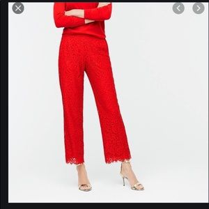 J.Crew Pull-On Wide-Leg Lace Pant